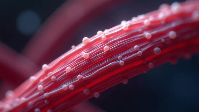 Video A close-up view of a plant stem with details on the texture and structure