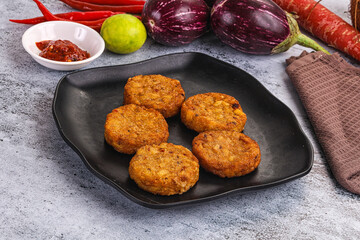 Fried potato crispy golden hash brown