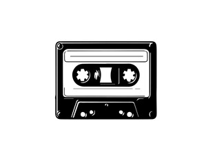 Fototapeta premium music cassette retro icon, isolate on a white background,