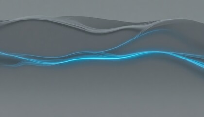 Minimal Cyan Glowing Line with Calm Halo