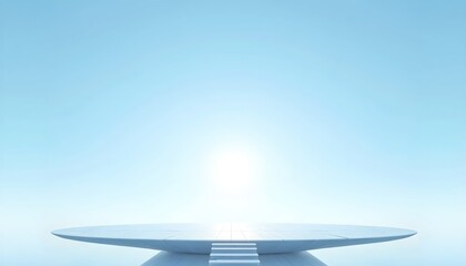 Clear Sky Enhancing The Pure Lines Of An Endless Geometric Structure