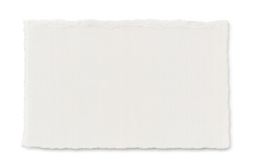 Obraz premium Blank white paper piece with rough torn edges, ready for text or design, transparent background for easy use