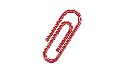 Obraz premium Red Paperclip Isolated on White Background