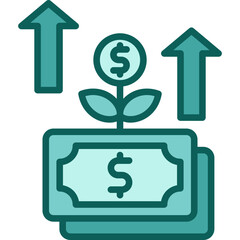 Sustainable Investment solid icon