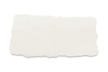 White tear off paper blank note pad with rough edge, abstract ragged piece for writing messages, transparent background
