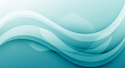 Fototapeta premium Minimal Aqua Soft Wave Gradient Background