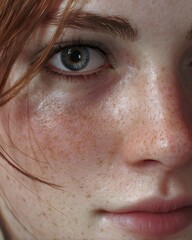 Fototapeta premium Stunning AI transformed face with gentle illumination high detail clean