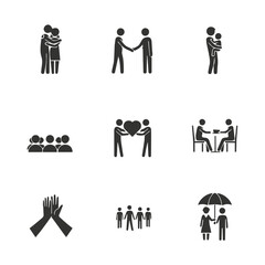 Human Interactions In Silhouette And Thin Line Blend With Neutral Color Palette