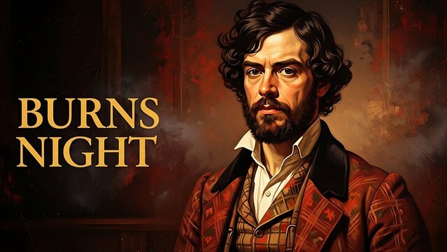 Portrait of a man on burns night