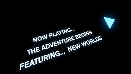 Futuristic Digital Text Display with Blue Light.