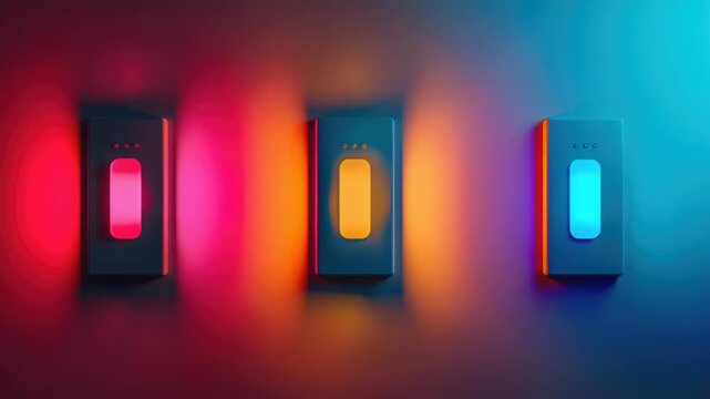 Video A row of lights mounted on a wall, ideal for decorative use in homes or public spaces