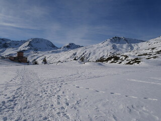 Obraz premium Simplon Pass, Switzerland in the winter.