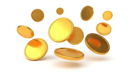 Golden Coin Coins Flying