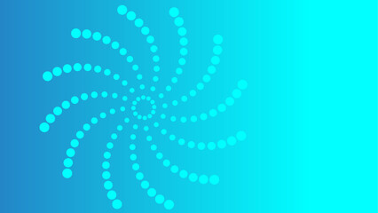 Abstract blue background design with glowing fractal flowers and motion space pattern illustration