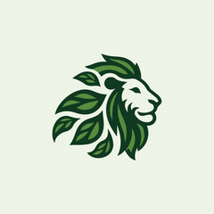 Nature Leaf Lion Logo