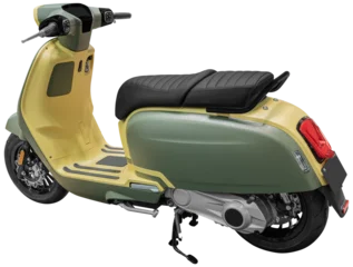 Keuken achterwand Scooter Green and yellow retro scooter  © Ratchapon
