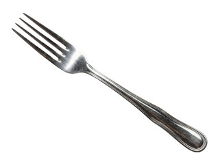 Stainless steel fork isolated on transparent background