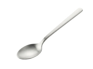 Stainless steel spoon isolated on transparent background