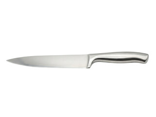 Stainless steel table knife isolated on transparent background