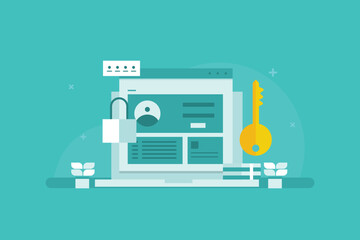 Customers using secure internet banking technology, authenticated with password protection and OTP for secure financial transaction.