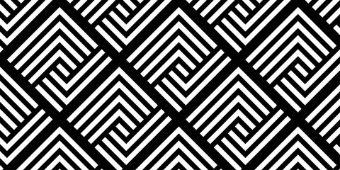 Minimal line Seamless geometric pattern with shapes. Decoration and maze ornament. Modern abstract square line seamless pattern background. Seamless vintage vector design fabric geometric element.