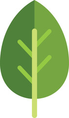 Simple green leaf symbolizing nature, growth, and environmental conservation