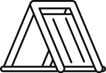 Folding portable laptop stand being used, simple modern design