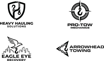Towing Company Logo Vector Design on White Background