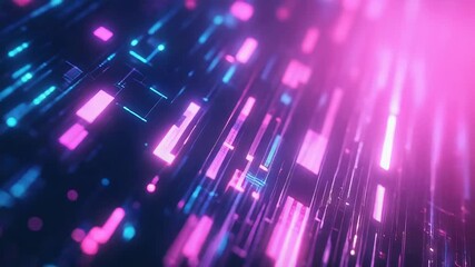 Abstract digital circuit board featuring glowing lines and squares, depicting advanced information technology, big data transfer, and futuristic cyber security concepts - Powered by Adobe