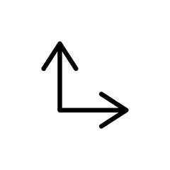 Two arrows different directions. Vector icon. Two double straight arrows pointing in opposite directions.