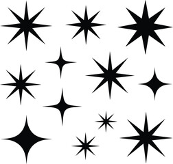 Black and white stars