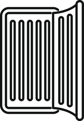 Open car roof box is waiting for travel items, isolated on white background