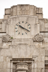 Sculpture and architectural decorations on the exterior walls of Milano Centrale (Milan Central) railway station