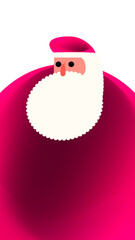 Christmas Sale background in green and gold. Vertical template for social media sales. Cool low poly Santa Claus wearing sunglasses and striking a rock hand gesture. Christmas greeting card design. 2D