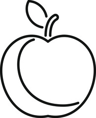 Stylized apple vector icon representing healthy eating and fruit