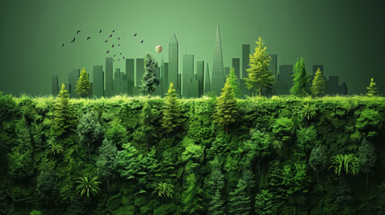 Green environment and trees, Eco-friendly design