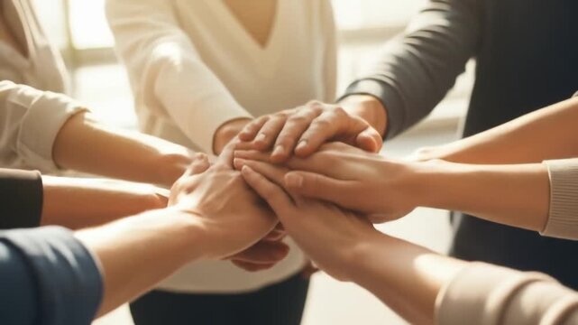 Joining Hands in Team Unity and Support in Workplace