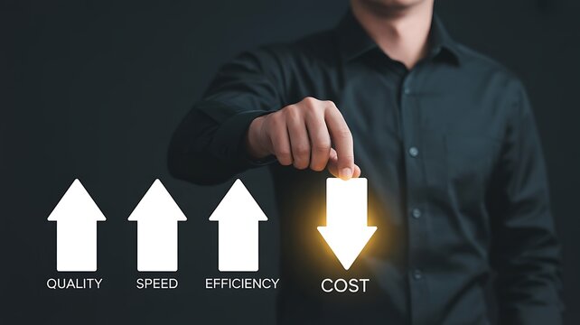 Business strategy: increasing quality, speed, and efficiency while decreasing cost.