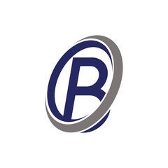 letter B and oval logo design