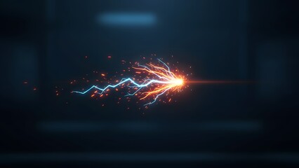Dynamic Lightning and Electric Sparks in Dark Environment.