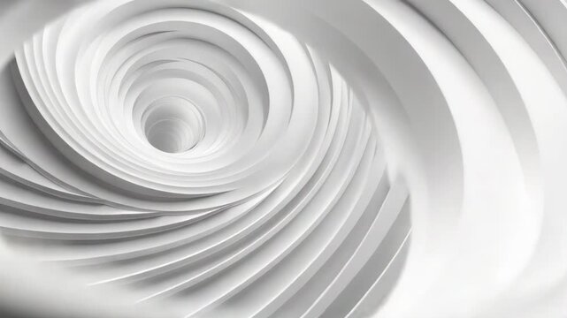 Video A spiral design adorns a white wall, providing a unique focal point