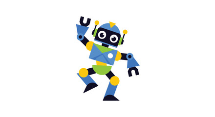 Geometric robot figure