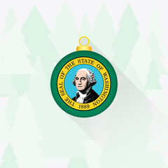 Washington State Flag Christmas Decoration.