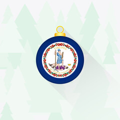 Virginia State Flag Christmas Decoration.