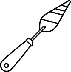 Palette knife icon representing art, creativity, and painting