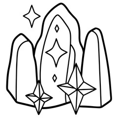 Spirit Stones line art vector