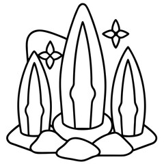 Spirit Stones line art vector