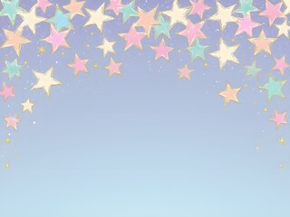 Dreamy Night Sky with Pastel Stars: A Fantasy Background for Festive Celebrations