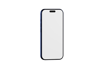 Minimalist smartphone on white background, perfect for displaying app designs, websites or creating a clean tech