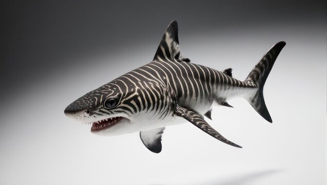 Striking Zebra Shark - A Unique Hybrid Creature of the Deep.